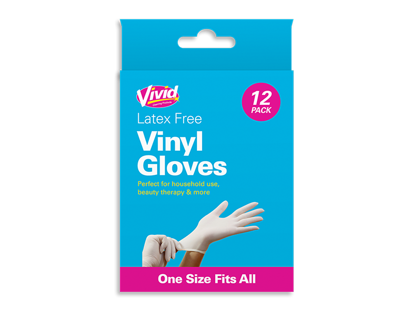 Vinyl Gloves - 12 Pack